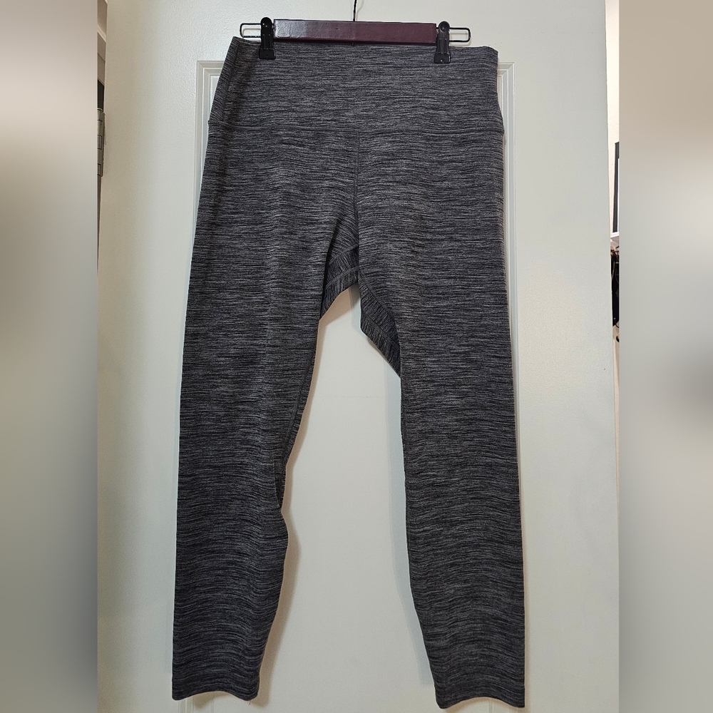 Lululemon Heathered Gray High Rise Leggings Size 14